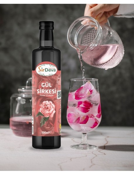 SirDeva Gül Sirkesi Doğal Fermantasyon 500 ml.