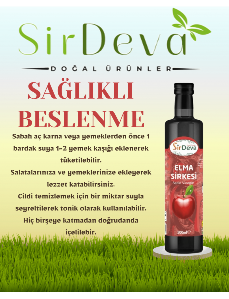 SirDeva Elma Sirkesi Doğal Fermantasyon 500 ml.