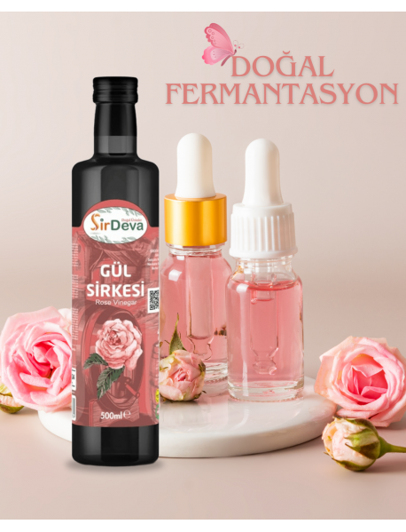 SirDeva Gül Sirkesi Doğal Fermantasyon 500 ml.